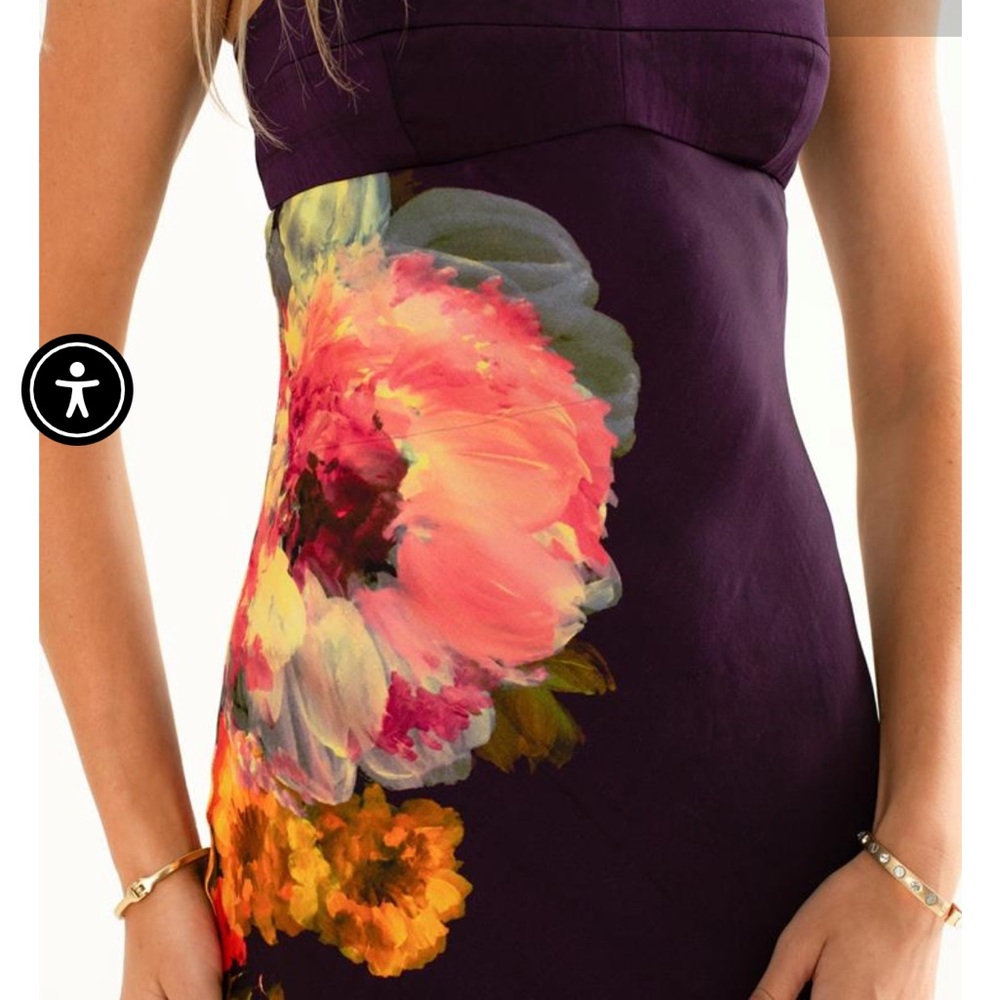 Amanda Uprichard Purple Floral Maxi Dress - Picture 3 of 5